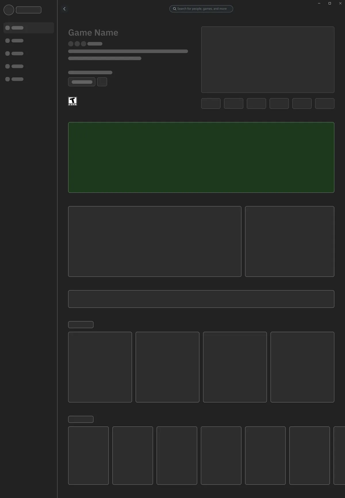 Product details page wireframe: green represents free benefits available for subscribers
